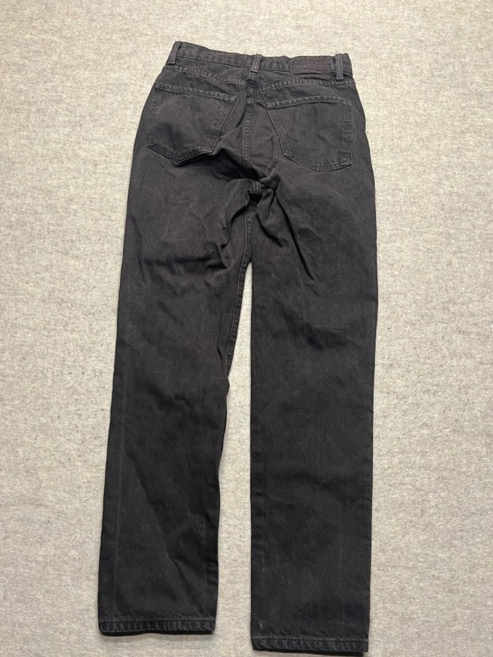 Revice Denim Black High-Waisted Straight-Leg Jeans Button Fly Classic 25 USA - Picture 4 of 10
